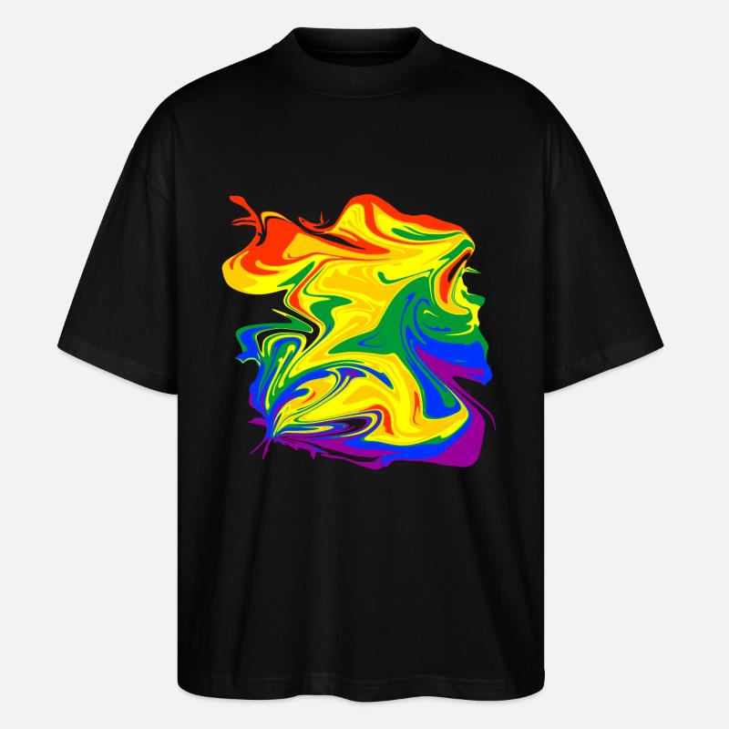 rainbow mess - Stanley/Stella Oversized Unisex Bio T-Shirt Blaster 2.0 - Schwarz