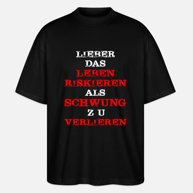 Leben Riskieren - Stanley/Stella Oversized Unisex Bio T-Shirt Blaster 2.0 - Schwarz