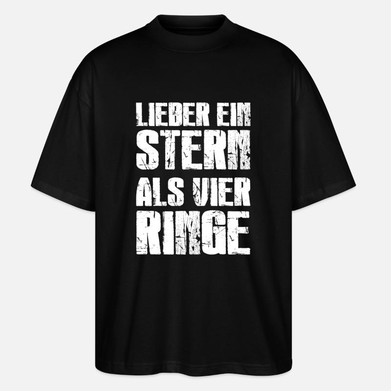 Lieber Stern als Ring - Stanley/Stella Oversized Unisex Bio T-Shirt Blaster 2.0 - Schwarz
