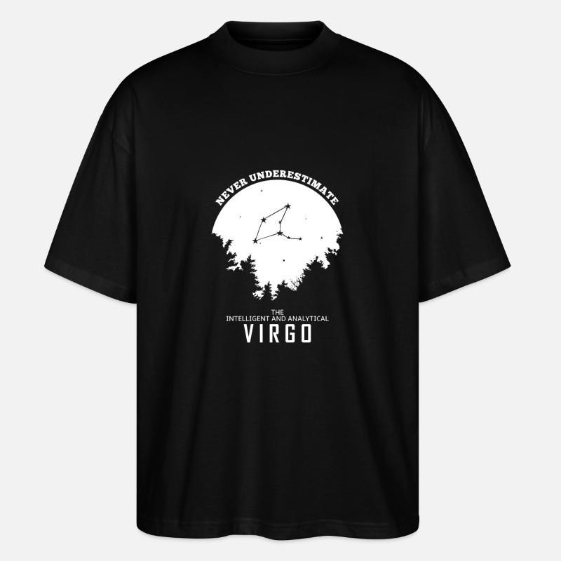 Jungfrau Geschenk Horoskop Sternzeichen - Stanley/Stella Oversized Unisex Bio T-Shirt Blaster 2.0 - Schwarz