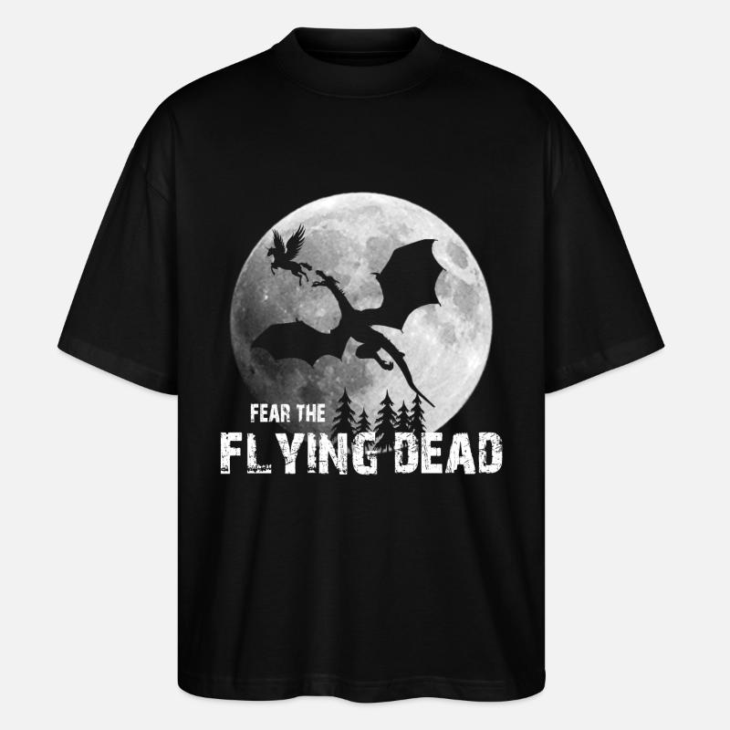 Drachen-the flying dead - Stanley/Stella Oversized Unisex Bio T-Shirt Blaster 2.0 - Schwarz
