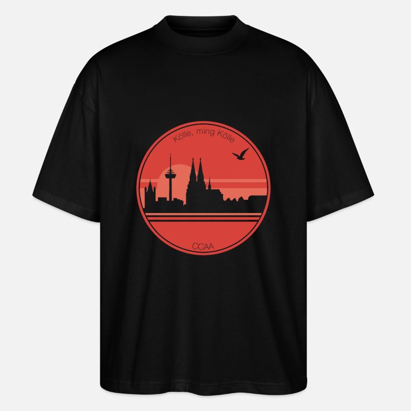 Köln Silhouette - Stanley/Stella Oversized Unisex Bio T-Shirt Blaster 2.0 - Schwarz