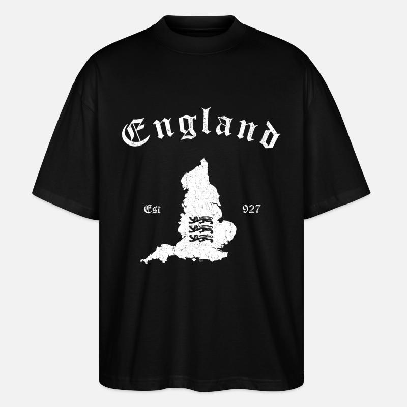 England Map - T-shirt bio Blaster 2.0 coupe oversize Stanley/Stella Unisexe - noir