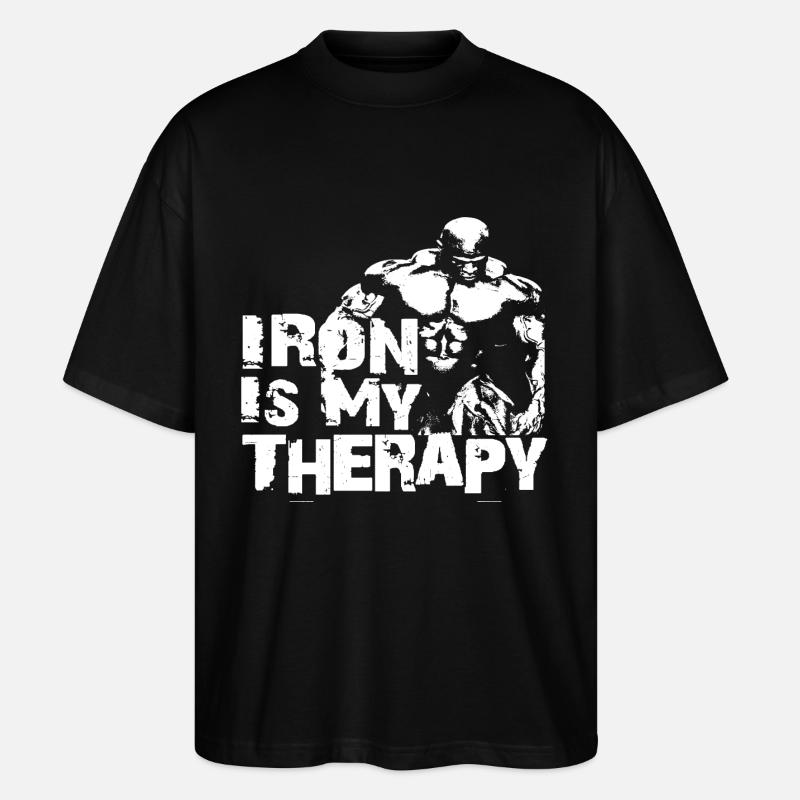 Iron is my therapy - T-shirt bio Blaster 2.0 coupe oversize Stanley/Stella Unisexe - noir