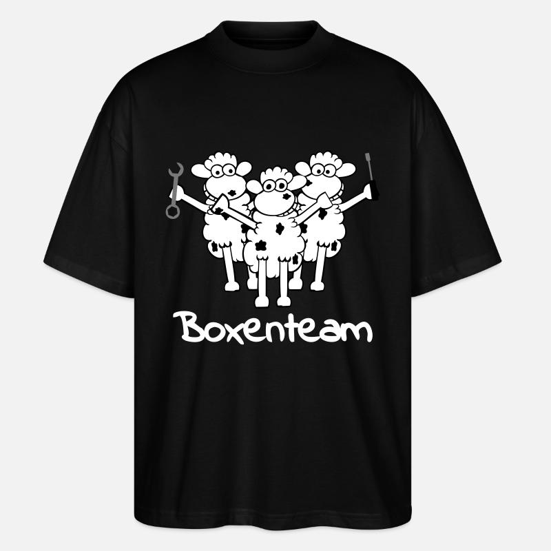 boxenteam_text_w_3f - Stanley/Stella Oversized Unisex Bio T-Shirt Blaster 2.0 - Schwarz