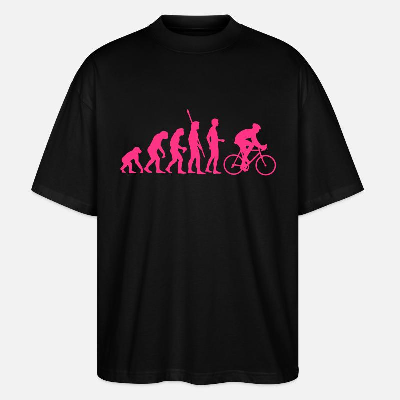 evolution_radfahrer - Stanley/Stella Oversized Unisex Organic T-shirt Blaster 2.0 - black