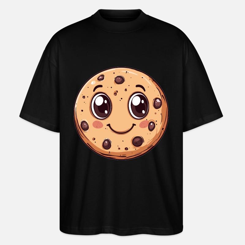 Keks mit Kulleraugen - Stanley/Stella Oversized Unisex Bio T-Shirt Blaster 2.0 - Schwarz