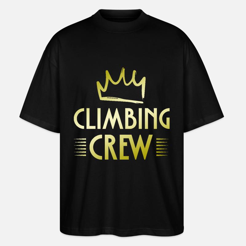 Climbing Crew - Stanley/Stella Oversized Unisex Bio T-Shirt Blaster 2.0 - Schwarz