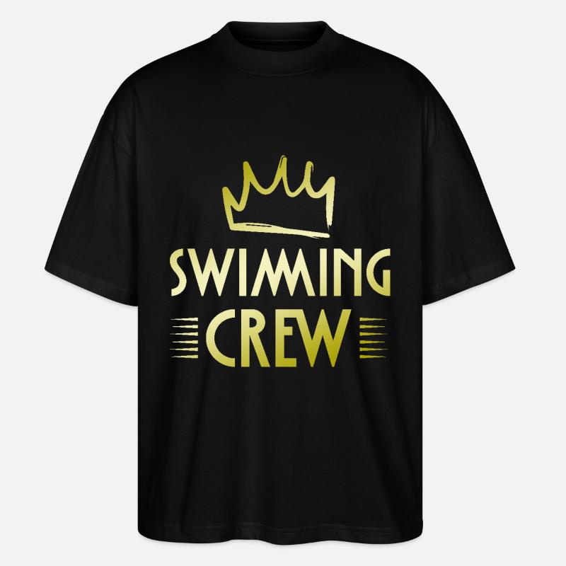 Swimming Crew - Stanley/Stella Oversized Unisex Organic T-shirt Blaster 2.0 - black