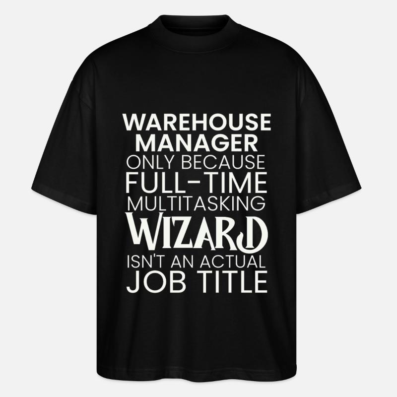 Warehouse Manager multitasking Wizard - Stanley/Stella Oversized Unisex Bio T-Shirt Blaster 2.0 - Schwarz