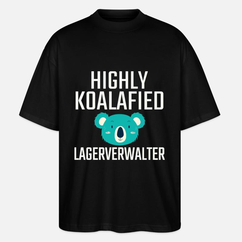 Lagerverwalter Koalafied - Stanley/Stella Oversized Unisex Bio T-Shirt Blaster 2.0 - Schwarz