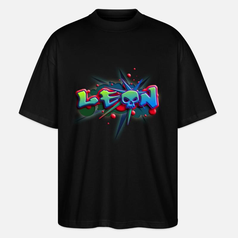 leon_a_012014 - Stanley/Stella Oversized Unisex Bio T-Shirt Blaster 2.0 - Schwarz