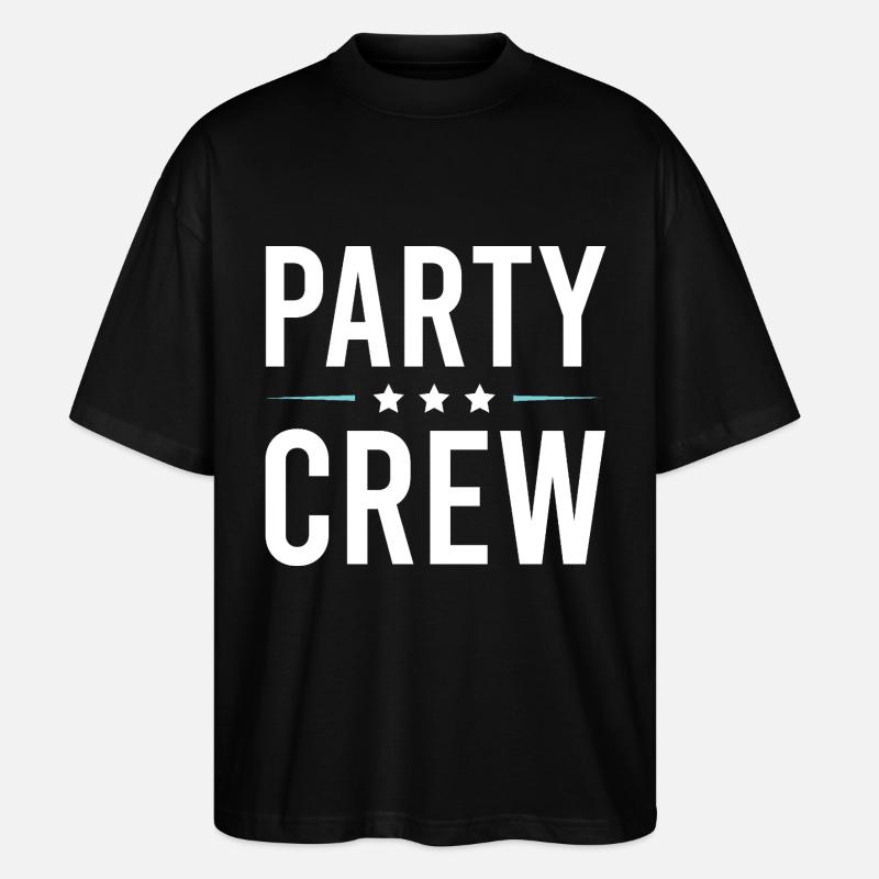 Party Crew - Stanley/Stella Oversized Unisex Bio T-Shirt Blaster 2.0 - Schwarz