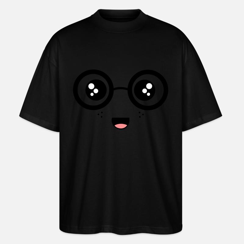 Nerdy Face - Stanley/Stella Oversized Unisex Bio T-Shirt Blaster 2.0 - Schwarz