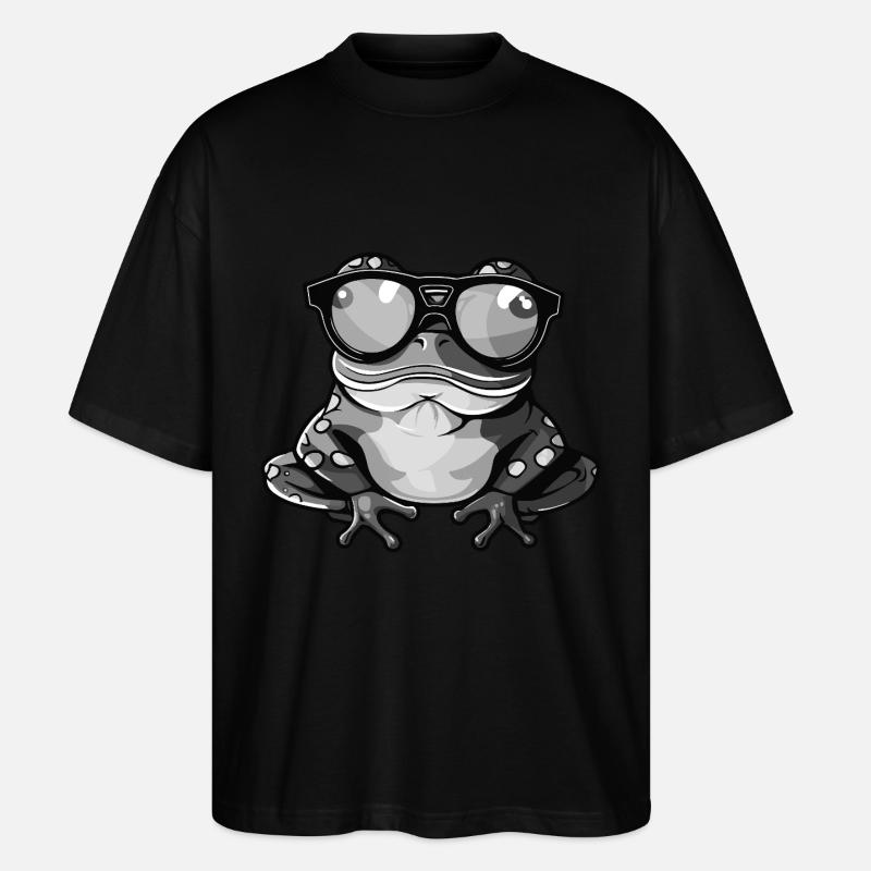 Frosch Lustig Cool - Stanley/Stella Oversized Unisex Bio T-Shirt Blaster 2.0 - Schwarz