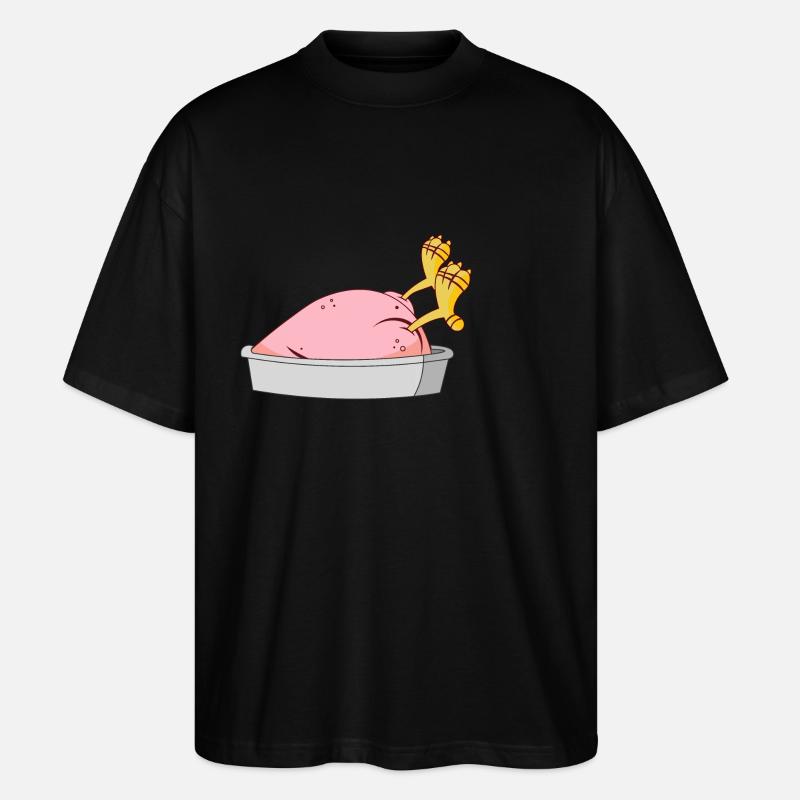 Truthahn - Essen - Stanley/Stella Oversized Unisex Bio T-Shirt Blaster 2.0 - Schwarz