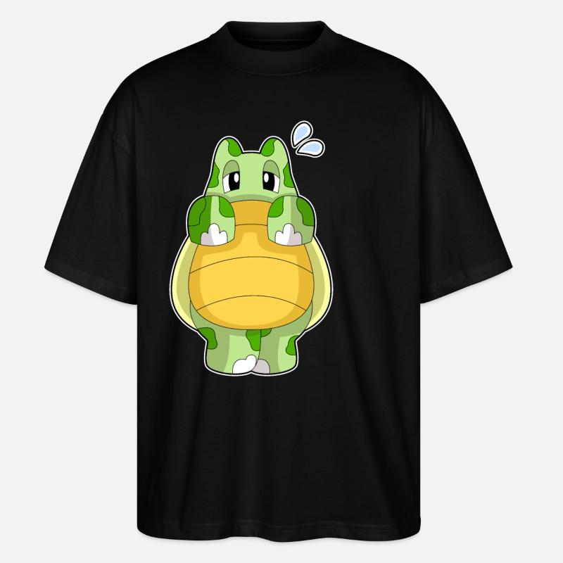 Tortue timide - T-shirt bio Blaster 2.0 coupe oversize Stanley/Stella Unisexe - noir
