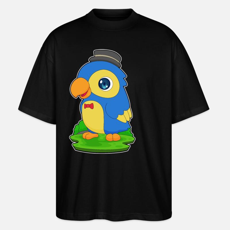 Nœud papillon Parrot Gentleman - T-shirt bio Blaster 2.0 coupe oversize Stanley/Stella Unisexe - noir