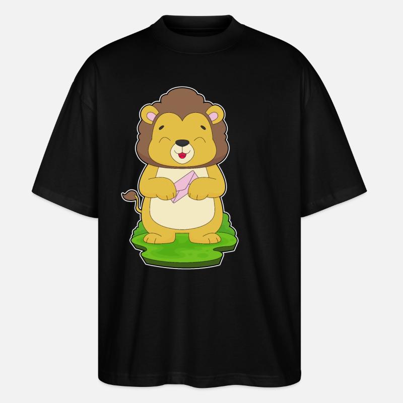 Lion Envelope - Stanley/Stella Oversized Unisex Organic T-shirt Blaster 2.0 - black