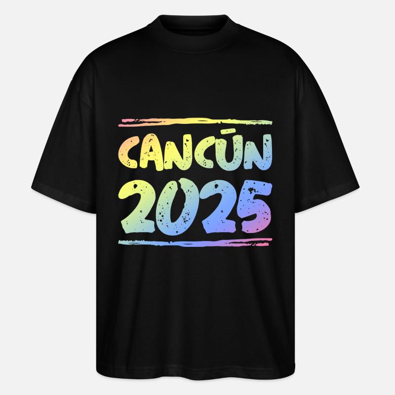 Cancun 2025 Bunt - Stanley/Stella Oversized Unisex Bio T-Shirt Blaster 2.0 - Schwarz
