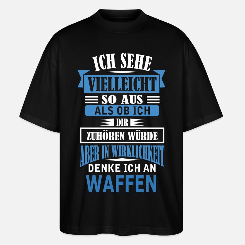 WAFFEN - Stanley/Stella Oversized Unisex Bio T-Shirt Blaster 2.0 - Schwarz
