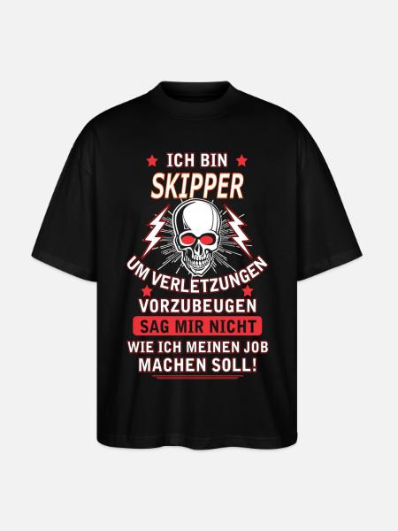 SKIPPER - Stanley/Stella Oversized Unisex Bio T-Shirt Blaster 2.0 - Schwarz