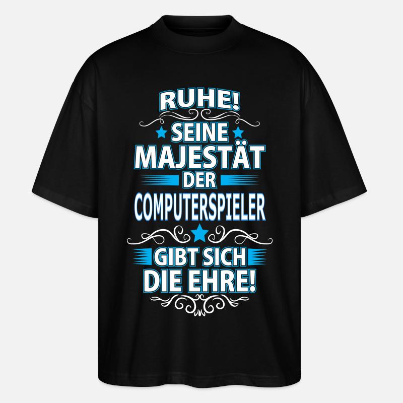COMPUTERSPIELER - Stanley/Stella Oversized Unisex Bio T-Shirt Blaster 2.0 - Schwarz