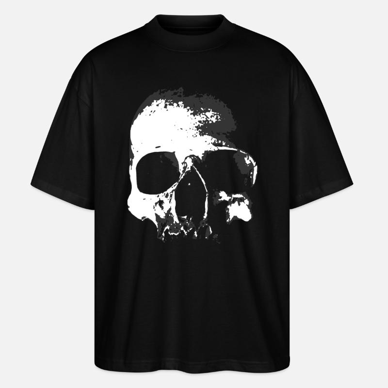 Crâne noir - T-shirt bio Blaster 2.0 coupe oversize Stanley/Stella Unisexe - noir