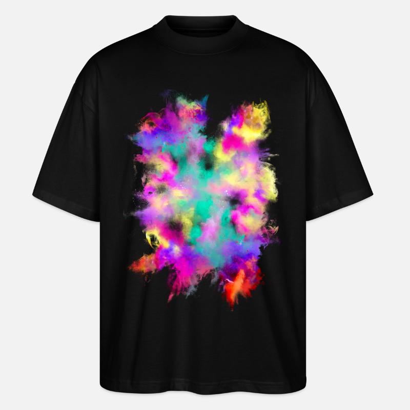 Farbexplosion - Stanley/Stella Oversized Unisex Bio T-Shirt Blaster 2.0 - Schwarz