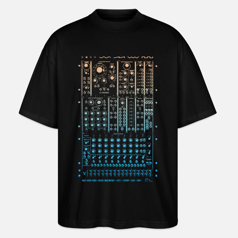 Modular Synth - Stanley/Stella Oversized Unisex Organic T-shirt Blaster 2.0 - black