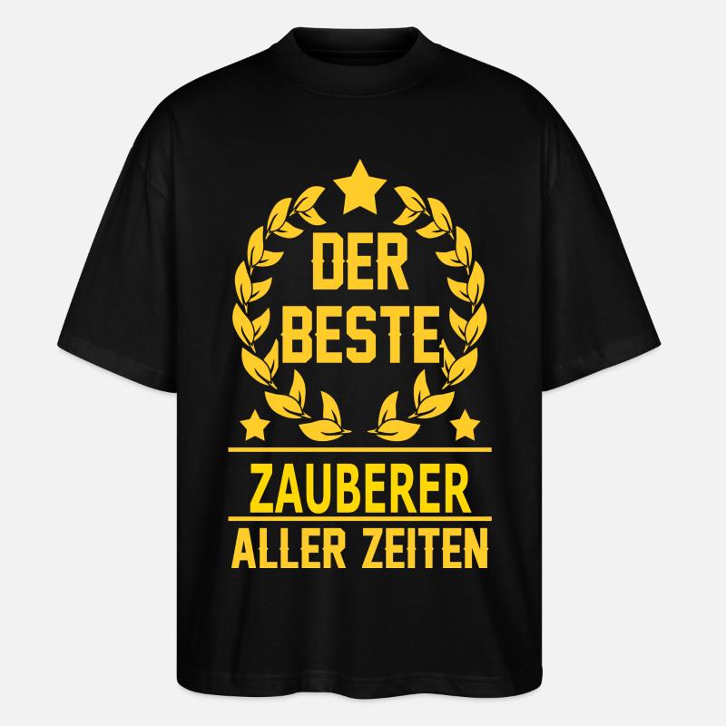ZAUBERER - Stanley/Stella Oversized Unisex Bio T-Shirt Blaster 2.0 - Schwarz
