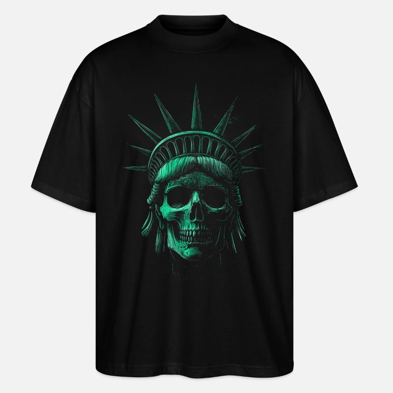 Lady Liberty Modern STyled - Stanley/Stella Oversized Unisex Organic T-shirt Blaster 2.0 - black