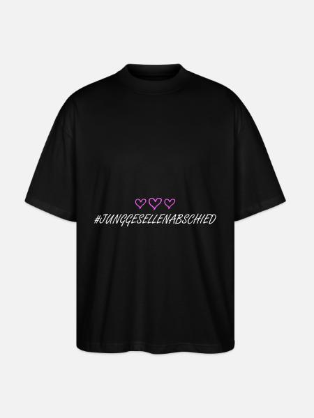 Junggesellenabschied herzchen - Stanley/Stella Oversized Unisex Bio T-Shirt Blaster 2.0 - Schwarz