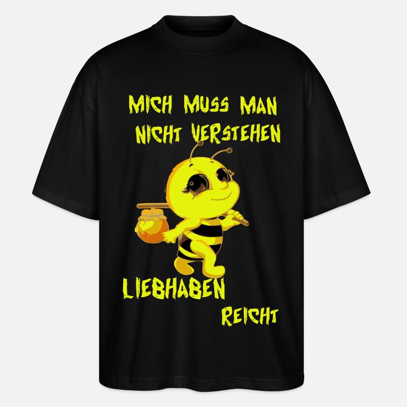 Süße Bienchen - Stanley/Stella Oversized Unisex Bio T-Shirt Blaster 2.0 - Schwarz