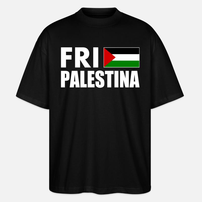 Fri palestina - Stanley/Stella Oversized Unisex Bio T-Shirt Blaster 2.0 - Schwarz