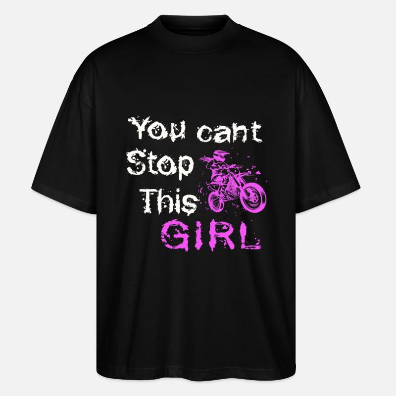 Fille de motocross - T-shirt bio Blaster 2.0 coupe oversize Stanley/Stella Unisexe - noir