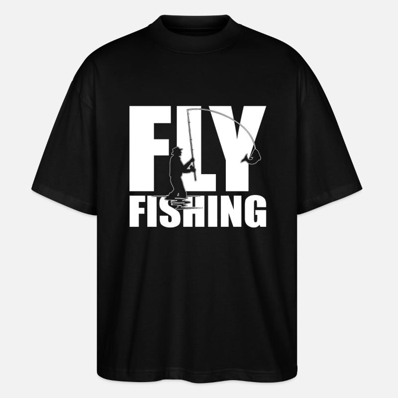 Fliegenfischen - Stanley/Stella Oversized Unisex Bio T-Shirt Blaster 2.0 - Schwarz