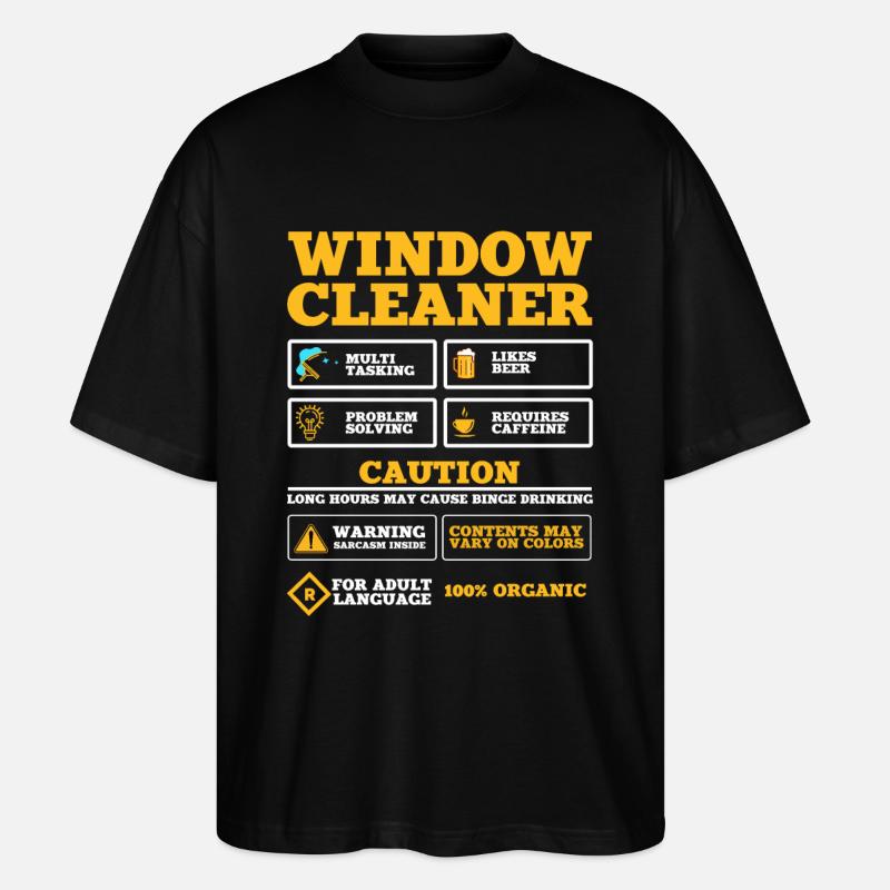 Idée cadeau nettoyant pour vitres - T-shirt bio Blaster 2.0 coupe oversize Stanley/Stella Unisexe - noir