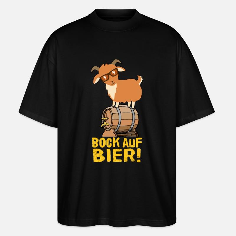 Bock auf Bier - Stanley/Stella Oversized Unisex Bio T-Shirt Blaster 2.0 - Schwarz