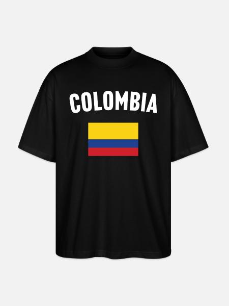 Drapeau de la Colombie - T-shirt bio Blaster 2.0 coupe oversize Stanley/Stella Unisexe - noir