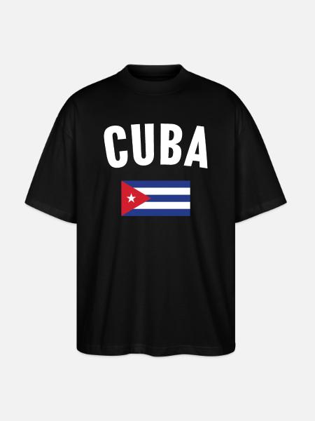 Cuba Flag - Stanley/Stella Oversized Unisex Organic T-shirt Blaster 2.0 - black