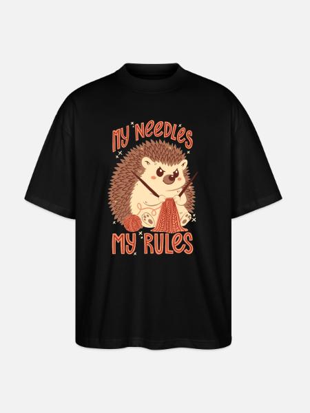 My needles, my rules - Stanley/Stella Oversized Unisex Organic T-shirt Blaster 2.0 - black