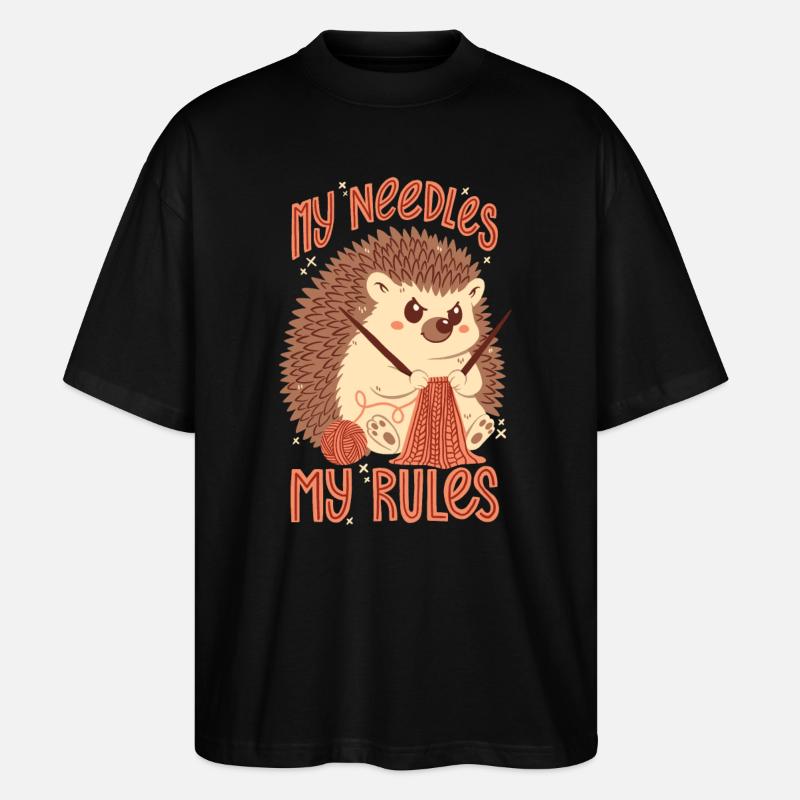 My needles, my rules - Stanley/Stella Oversized Unisex Organic T-shirt Blaster 2.0 - black