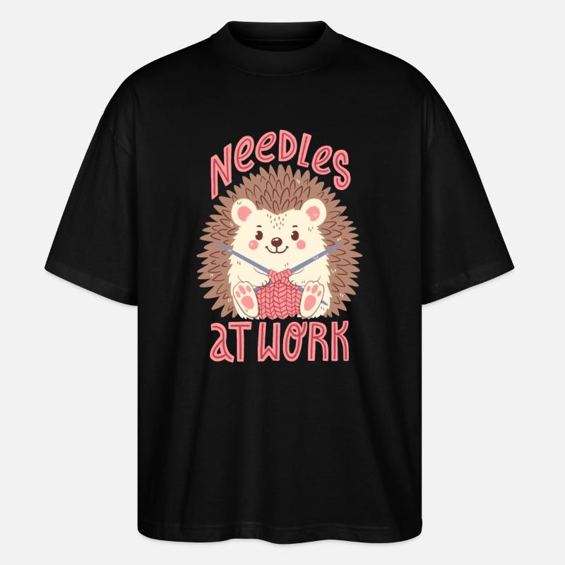 Needles at work - Stanley/Stella Oversized Unisex Organic T-shirt Blaster 2.0 - black