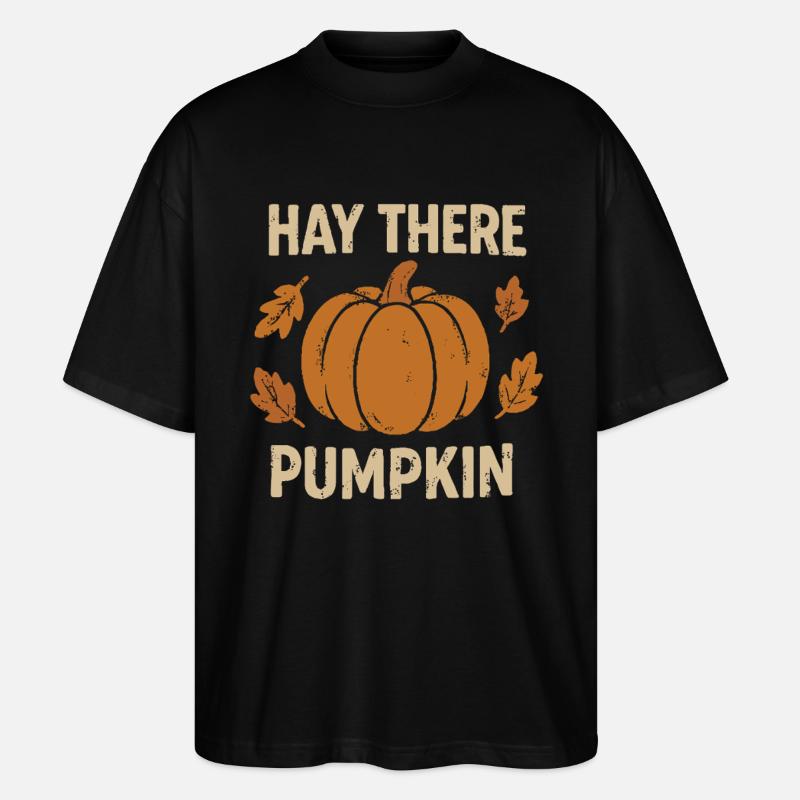 Hello pumpkin - Stanley/Stella Oversized Unisex Organic T-shirt Blaster 2.0 - black