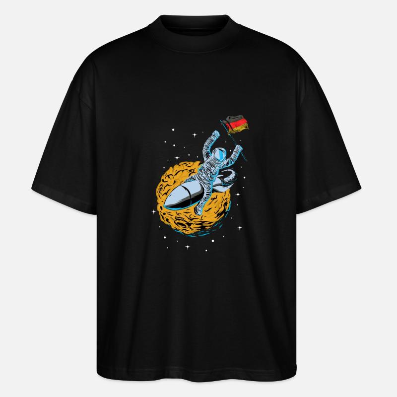 Astronaute allemand dans l’espace - T-shirt bio Blaster 2.0 coupe oversize Stanley/Stella Unisexe - noir