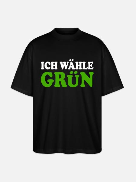 ich wähle grün - Stanley/Stella Oversized Unisex Bio T-Shirt Blaster 2.0 - Schwarz