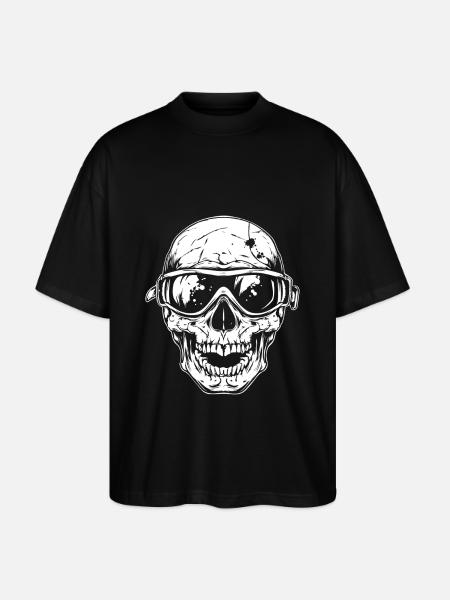 Ski Ski Goggles Skull - Stanley/Stella Oversized Unisex Organic T-shirt Blaster 2.0 - black