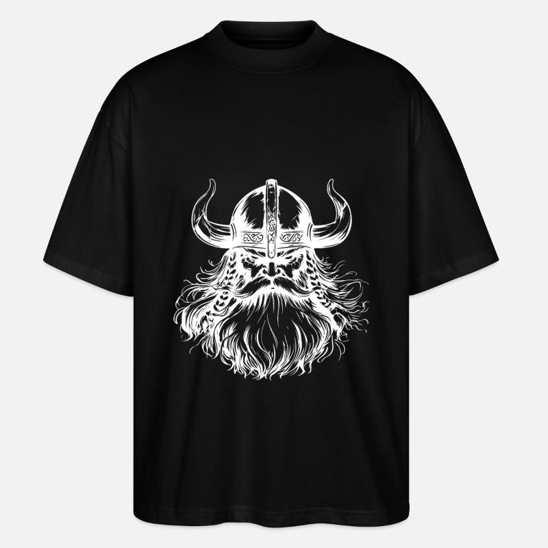 Viking Warrior - Stanley/Stella Oversized Unisex Organic T-shirt Blaster 2.0 - black