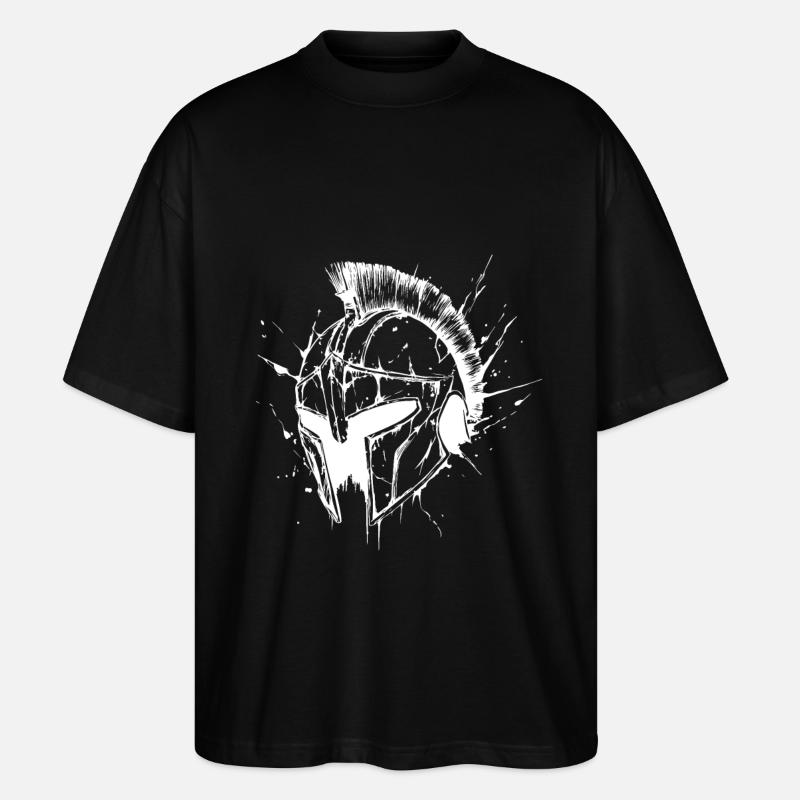 Casque Spartan Warrior - T-shirt bio Blaster 2.0 coupe oversize Stanley/Stella Unisexe - noir